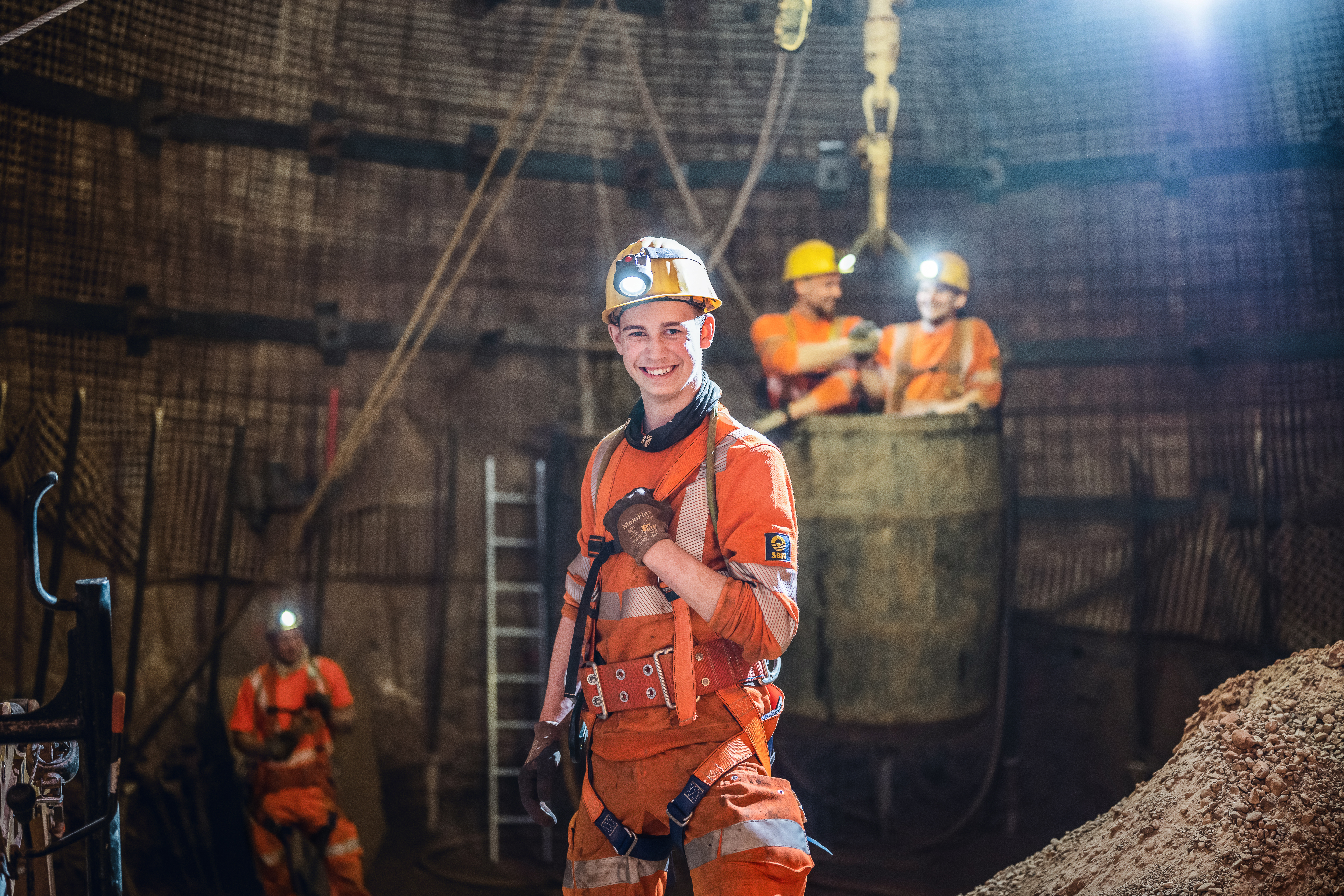 Die Ausbildung zum Bergbautechnologen findet auch untertage statt.