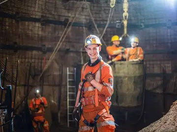 Die Ausbildung zum Bergbautechnologen findet auch untertage statt. 