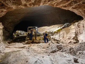 Kalibergbau mit Vortriebsmaschine
